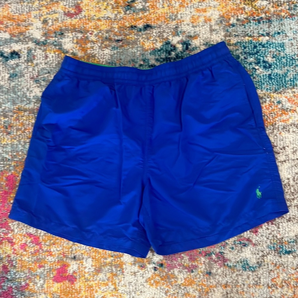 Mens Polo Ralph Lauren blue swim trunks